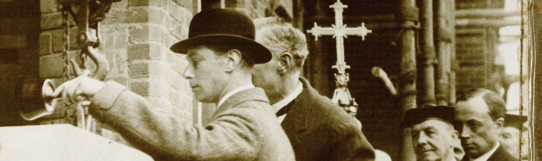 Duke of York laying the Foundation Stone, April 1928